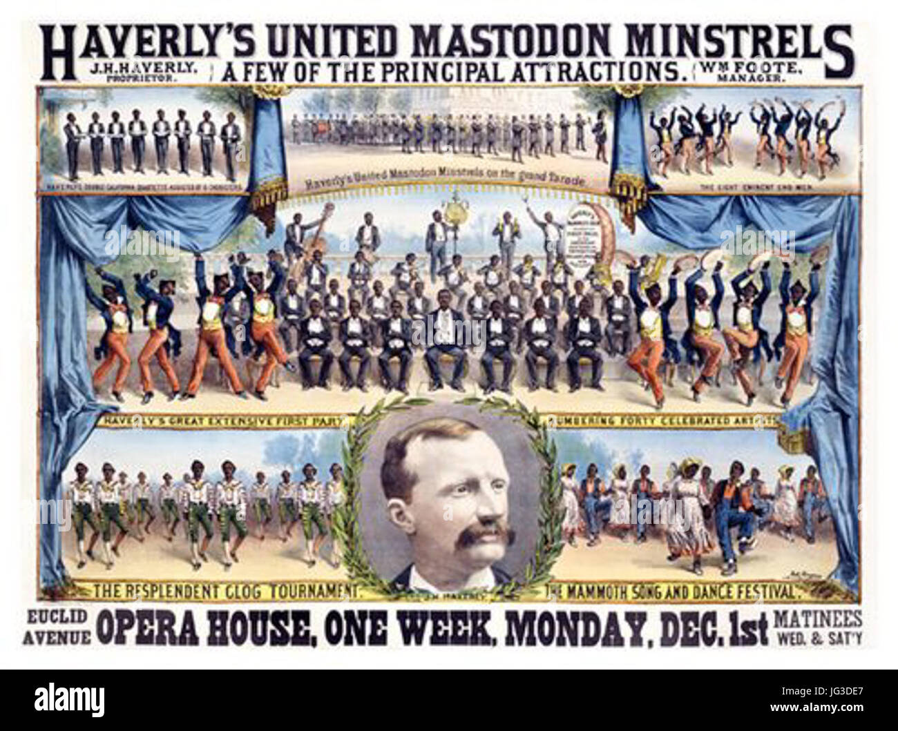 Haverly s vereint Mastodon Spielleute Stockfoto