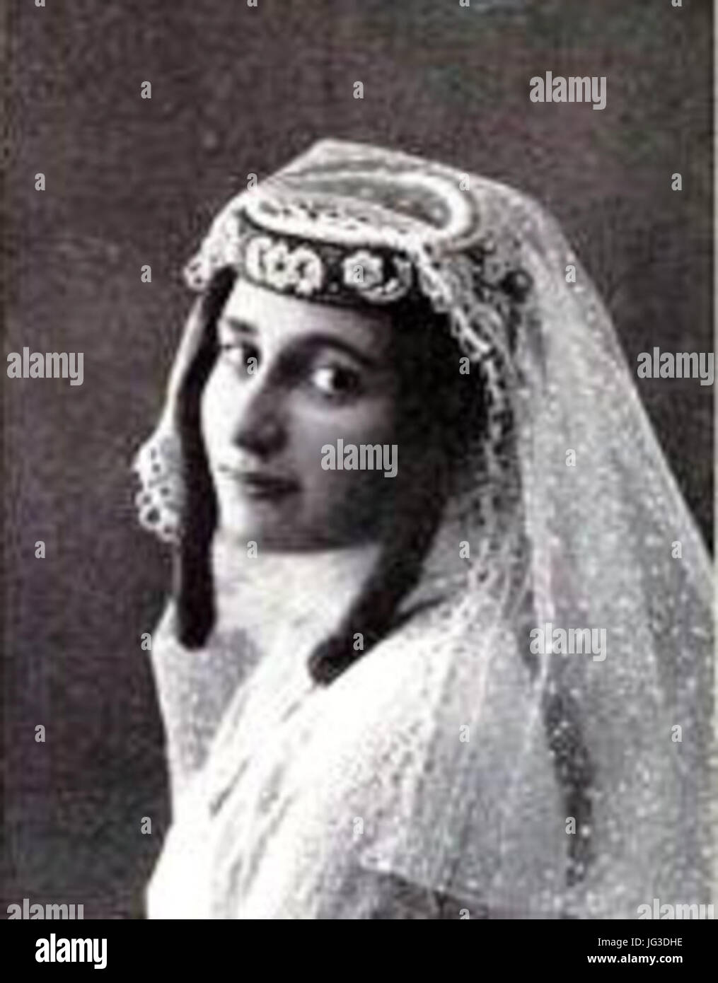 Kopf-Kleid von einem georgischen Dame 28A29 Stockfoto