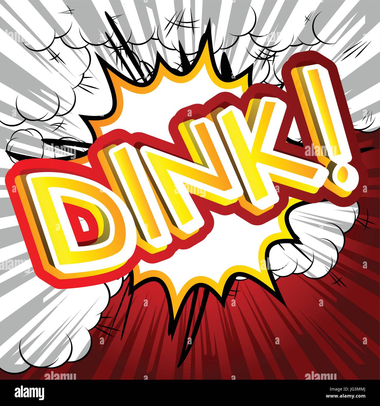 Dink! -Vektor-Bildband Comic Stil Ausdruck. Stock Vektor