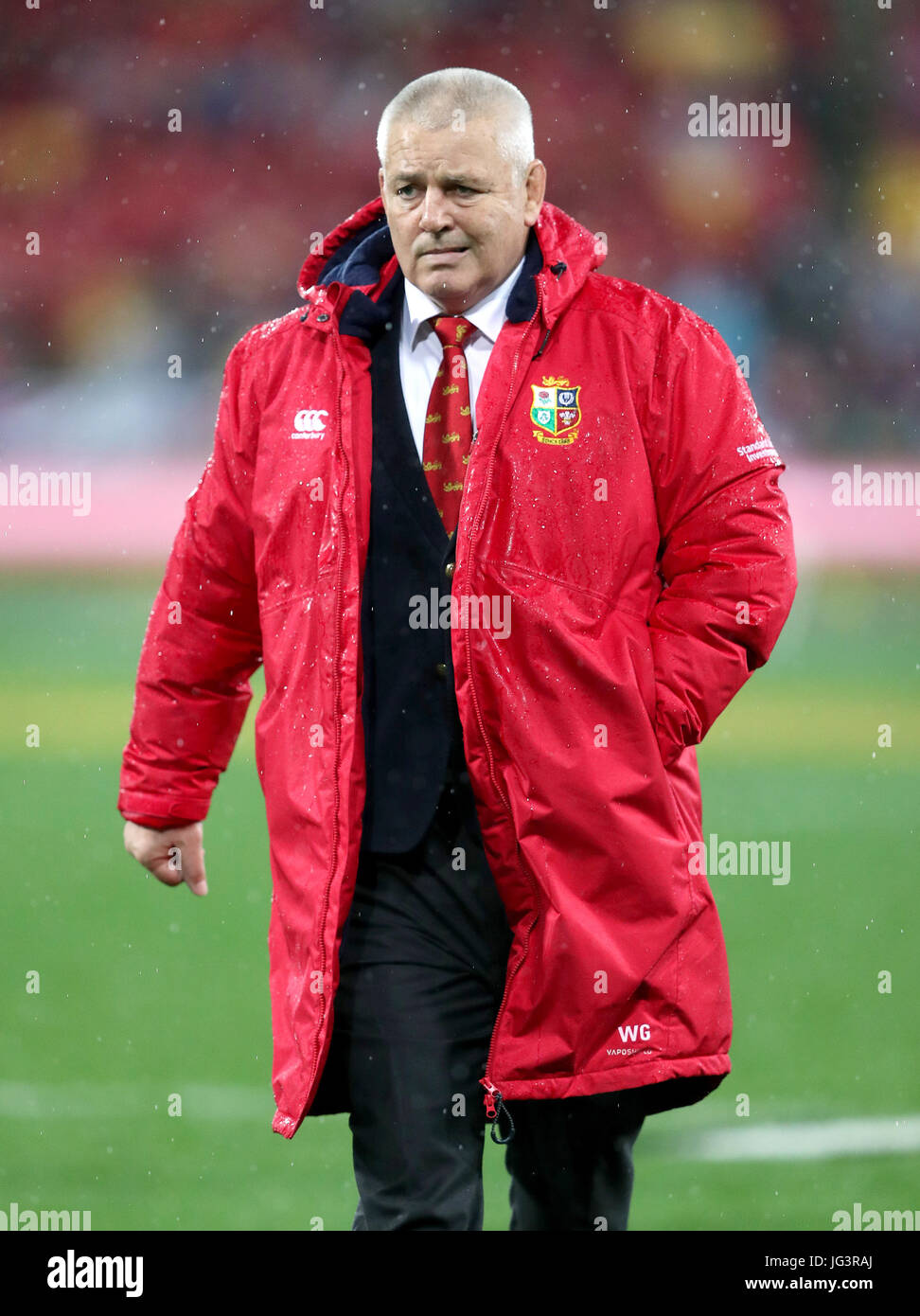 British and Irish Lions Head coach Warren Gatland während der zweiten Prüfung der 2017 British and Irish Lions Tour bei Westpac Stadium, Wellington. Stockfoto