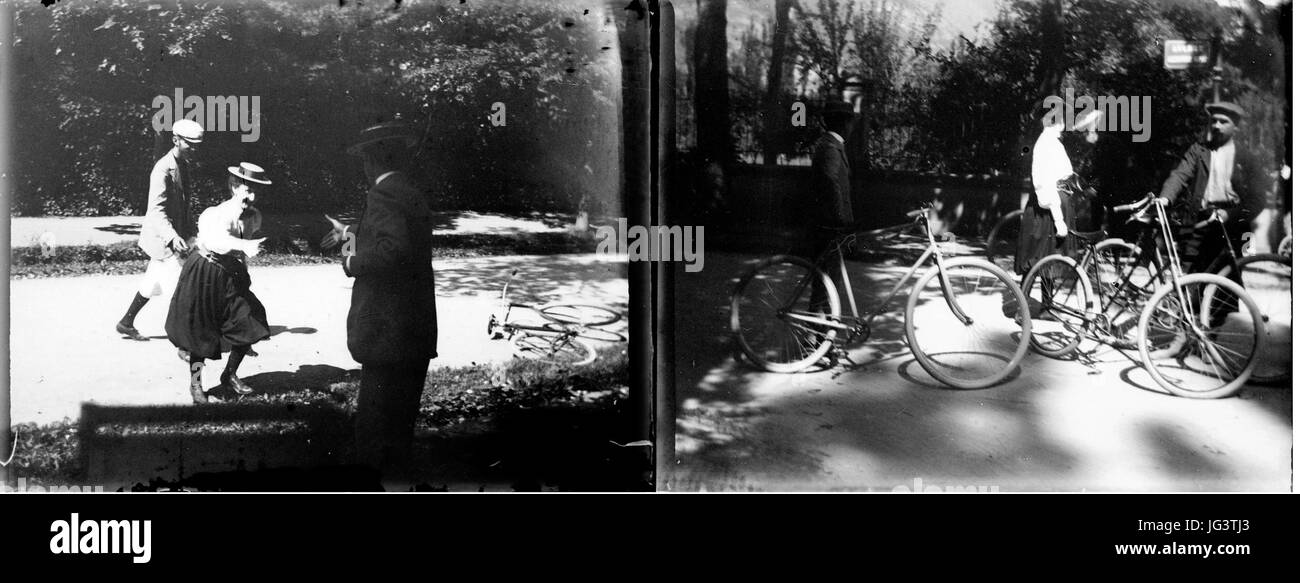 Mlle Babion, G. Compayre, Henri, À Bicyclette, Luchon, 4 September 1895. Série A. Hanau n ° 9, TRU C 25 - Fonds Trutat Stockfoto