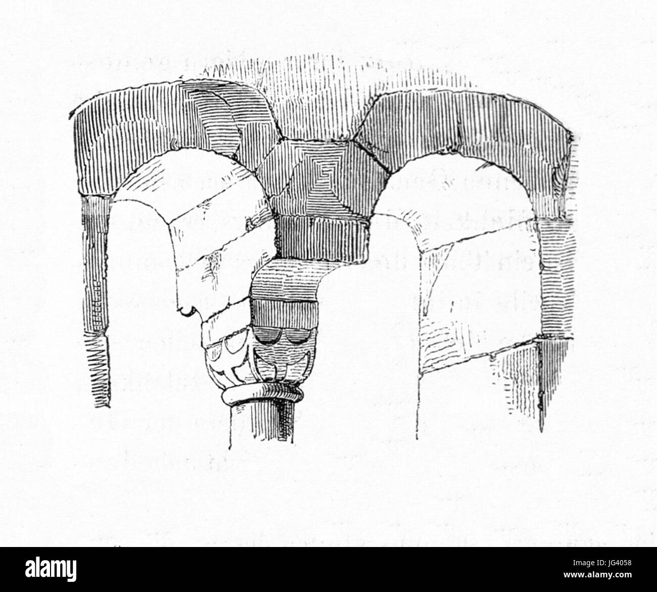 MZK 001 Nr 11 sterben St. Gertrudskirche Zu Klosterneuburg - Abb. 03 Doppelfenster Im Turm Über Dem Chorraum Stockfoto