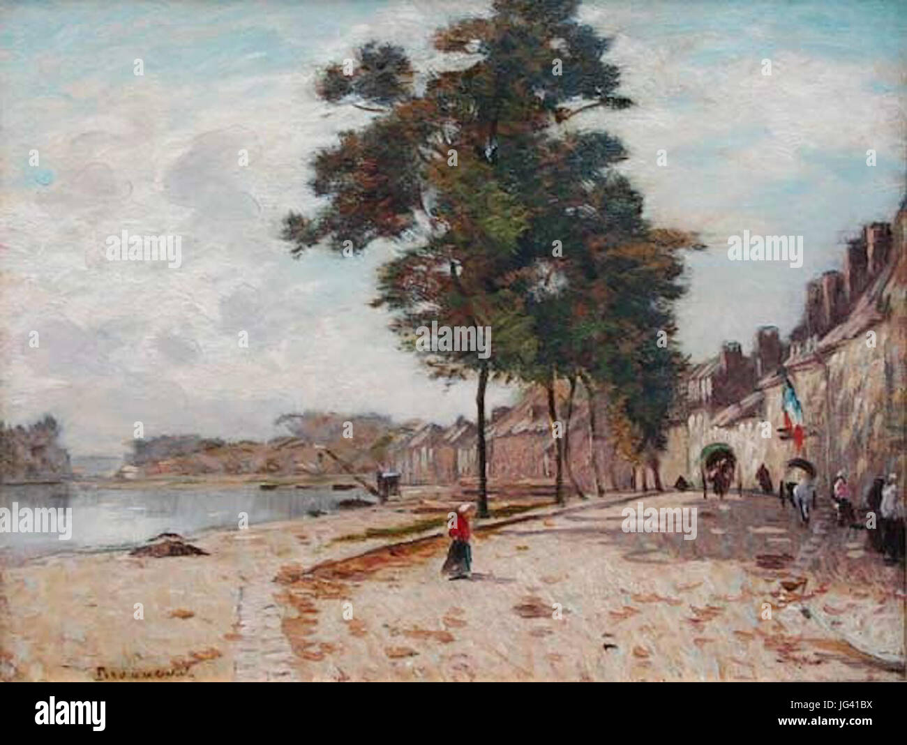 Louis Braquaval Le Port de St-Valéry-Sur-Somme Stockfoto
