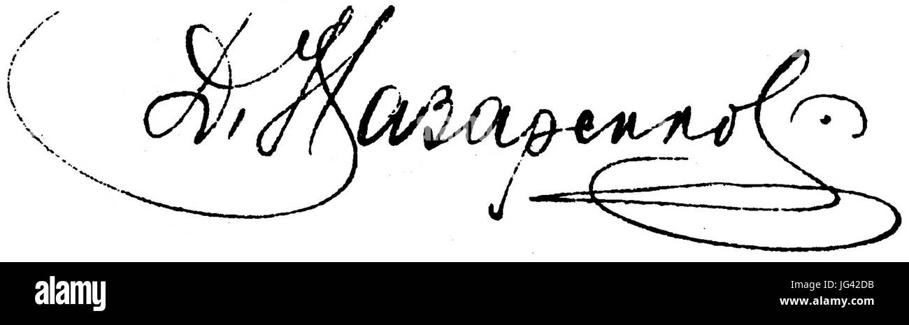 Nazarenko Signatur Stockfoto