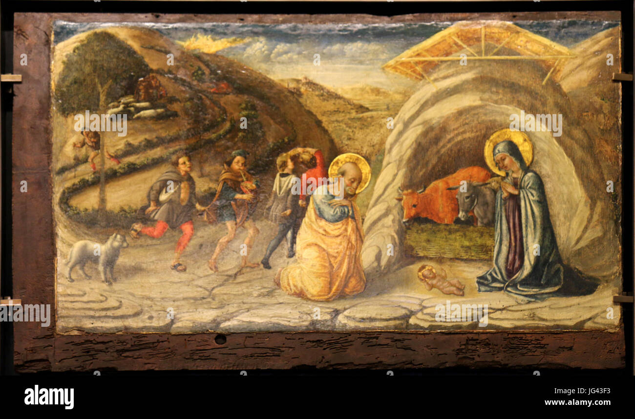 Niccolo da Foligno - Nativité Stockfoto