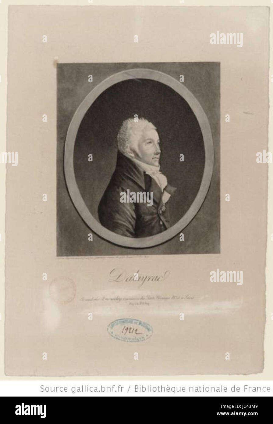 Nicolas Dalayrac par Edme Quenedey, d'Après le Physionotrace 1809 Stockfoto