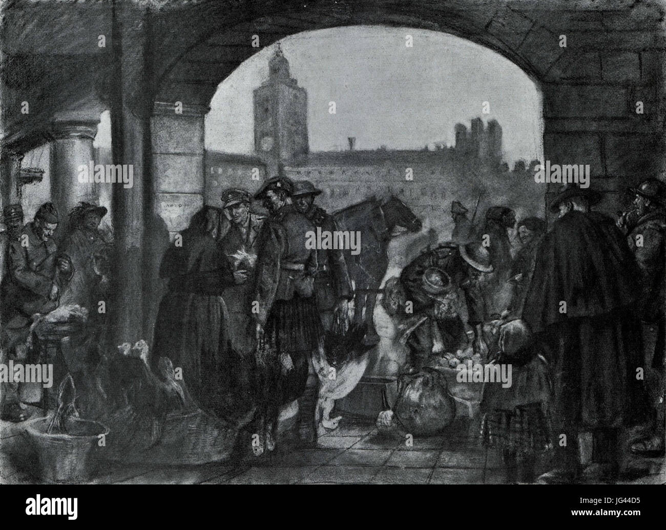 Nr. 3905 Seite 7, Dessin d'Après Nature de Lucien Jonas Stockfoto