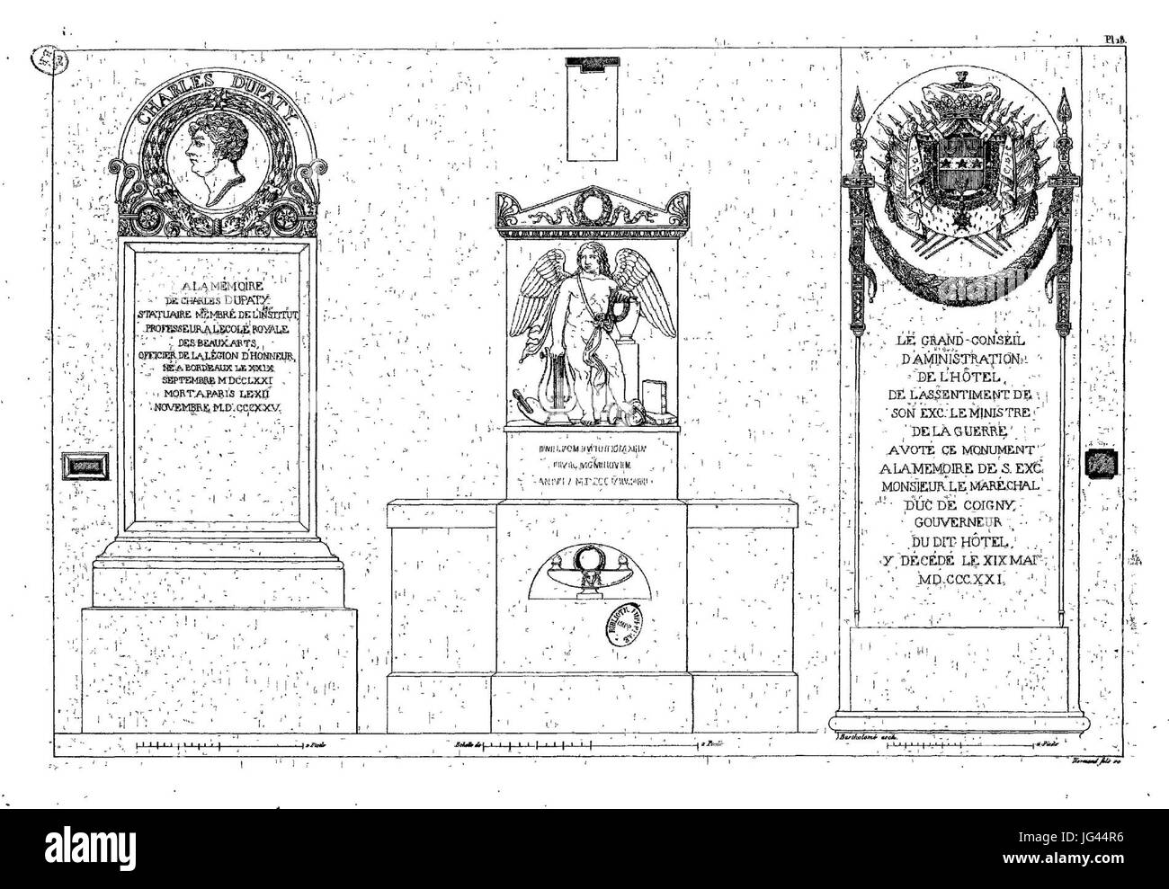 Normand - Denkmäler Funéraires Choisis Dans Les Cimetières de Paris - Planche 18 Stockfoto