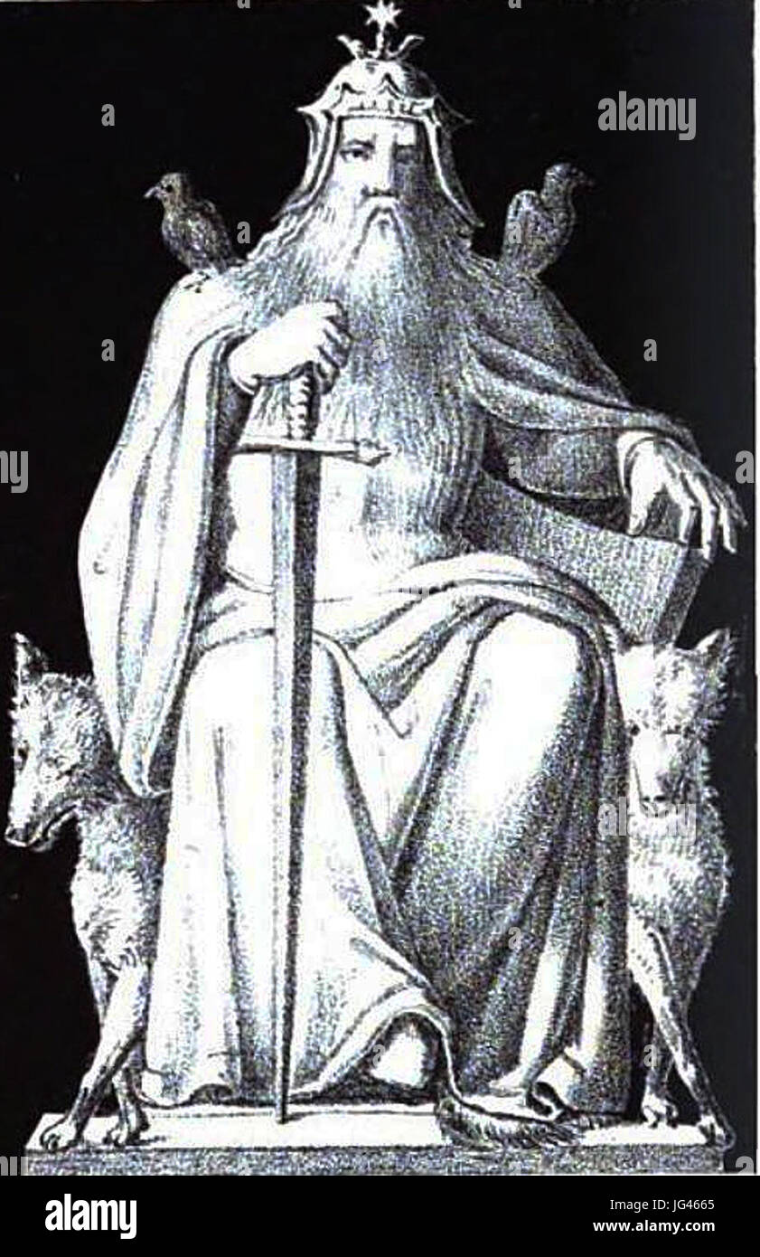 Odin Oder Wodan (1832) von Helden sterben Und Götter des Nordens, Oder Das Buch der Sagen Stockfoto