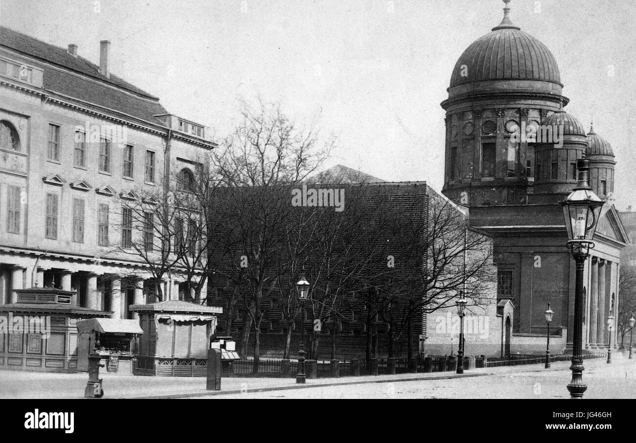 Alte Börse Berlin und Berliner Dom 1887 Stockfoto