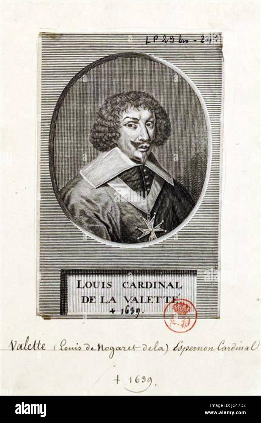Louis de Nogaret de La Valette d'Épernon (1593-1639), Kardinal Stockfoto