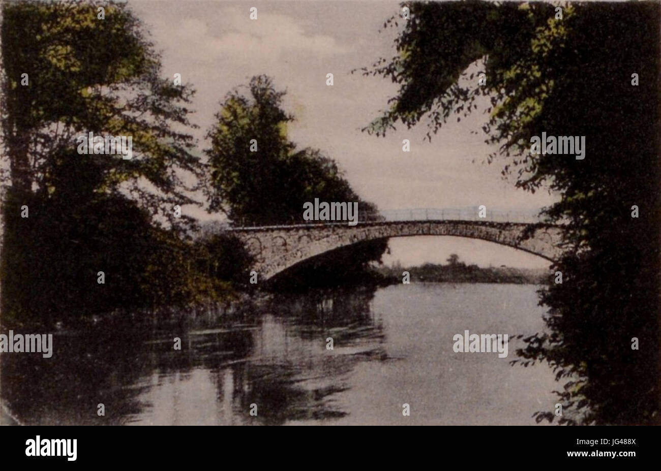 Ostritz Marienthal Klosterbrücke Neiße-1910 Stockfoto