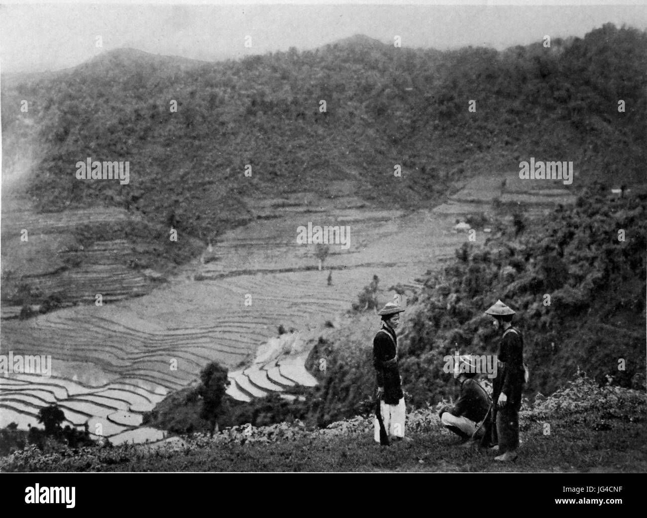 Partisanen Dans la Montagne Lang Son Gouv gén Stockfoto