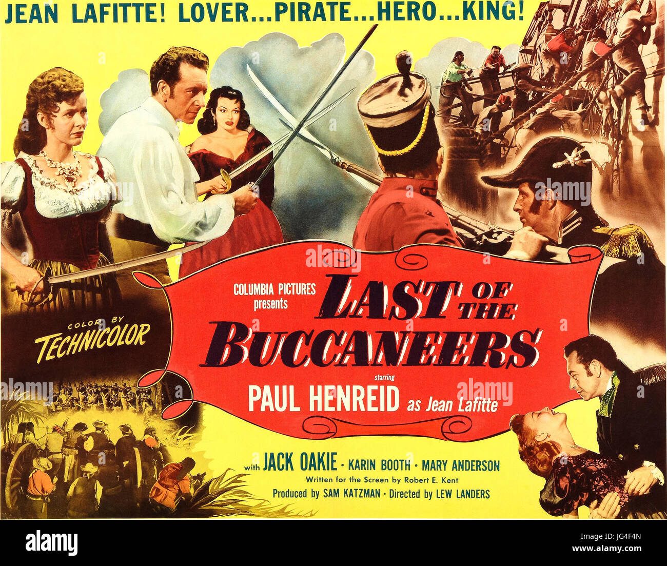 LETZTER von THE BUCCANEERS 1950 Columbia Pictures Film mit Paul Henreid Stockfoto