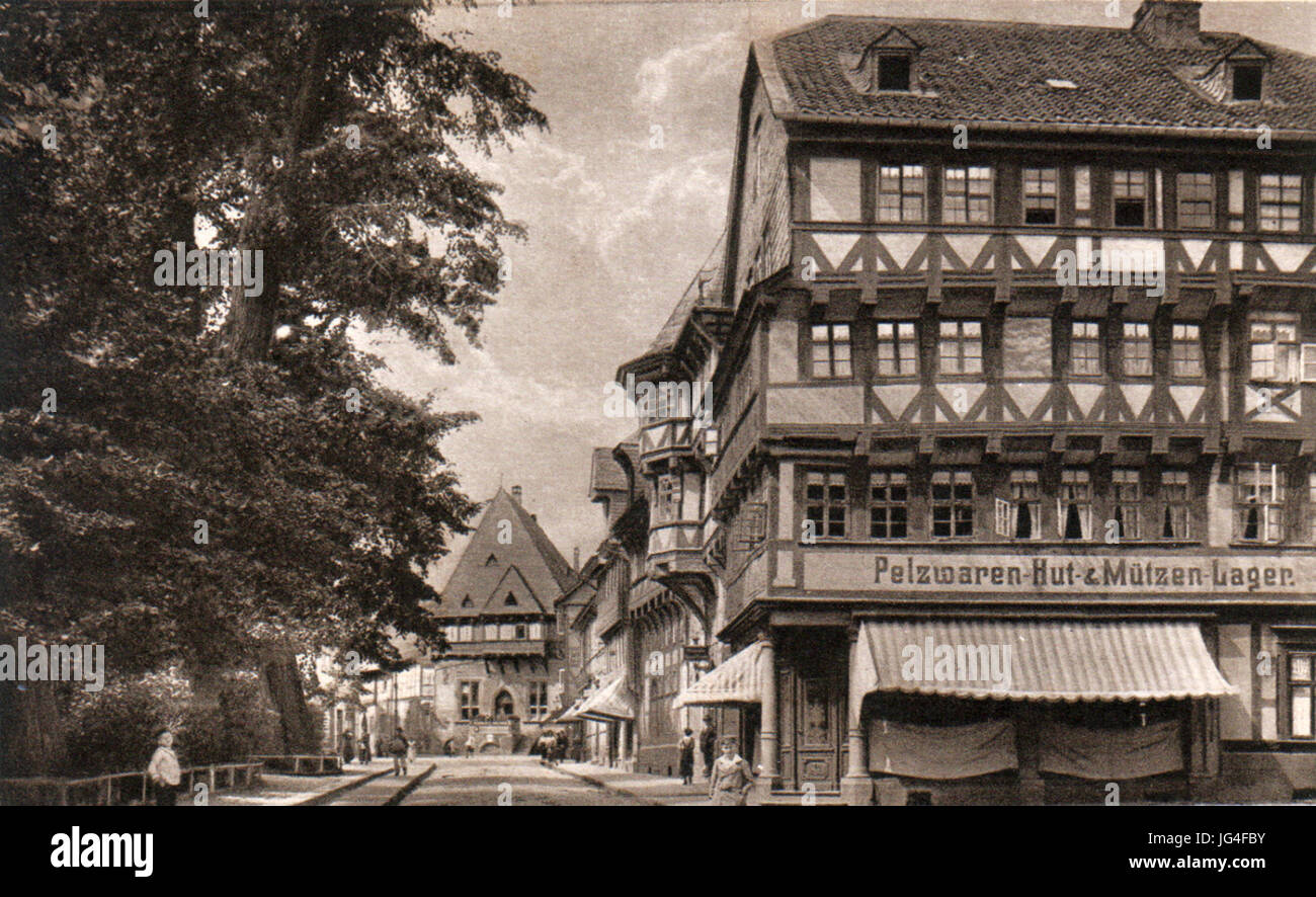 Pelzwaren Hütte & Mützen-Lager Goslar Marktstraße Stockfoto