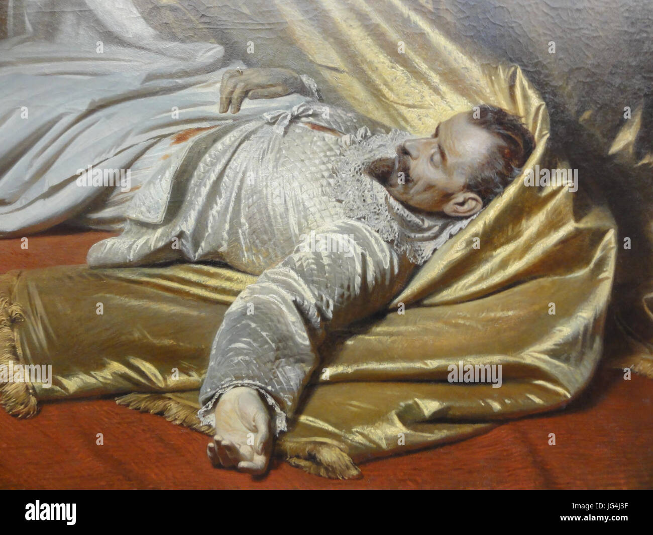 Piloty, Carl Theodor von Seni Vor der hinaus Familienmotto Detail Wallenstein Oberkörper Stockfoto