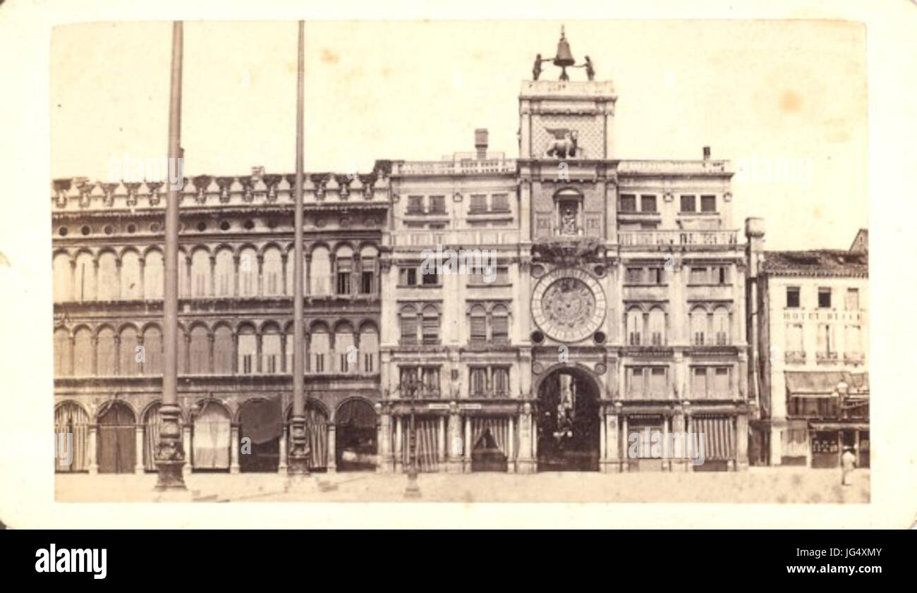 Ponti Carlo 28ca. 1823-189329 - Venezia - Torre Dell Orologio 2 Stockfoto