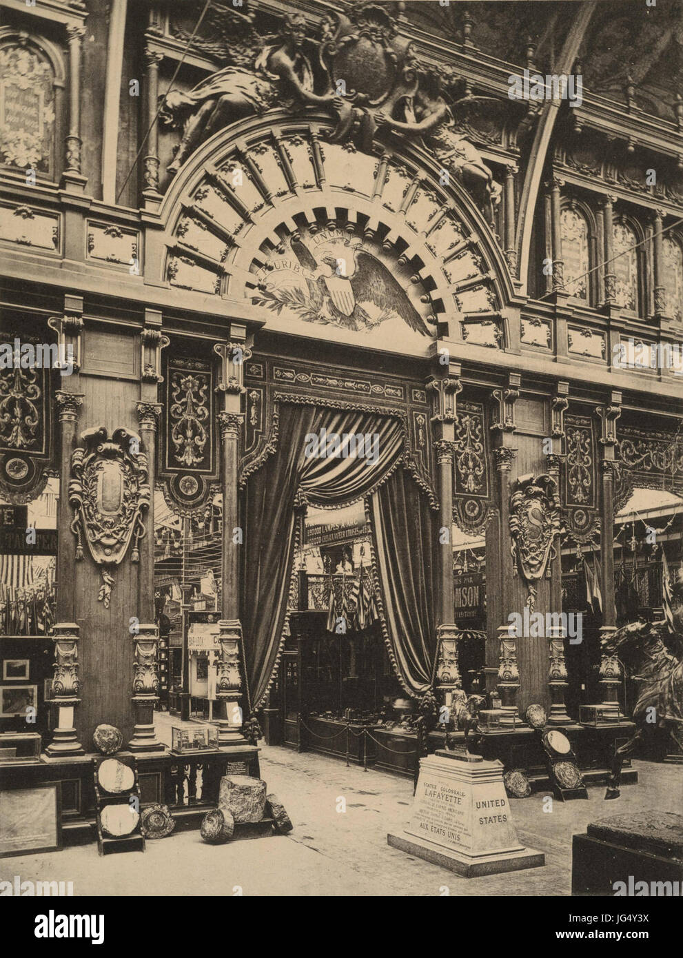 Porte Monumentale de Titel des États-Unis d'Amérique Stockfoto