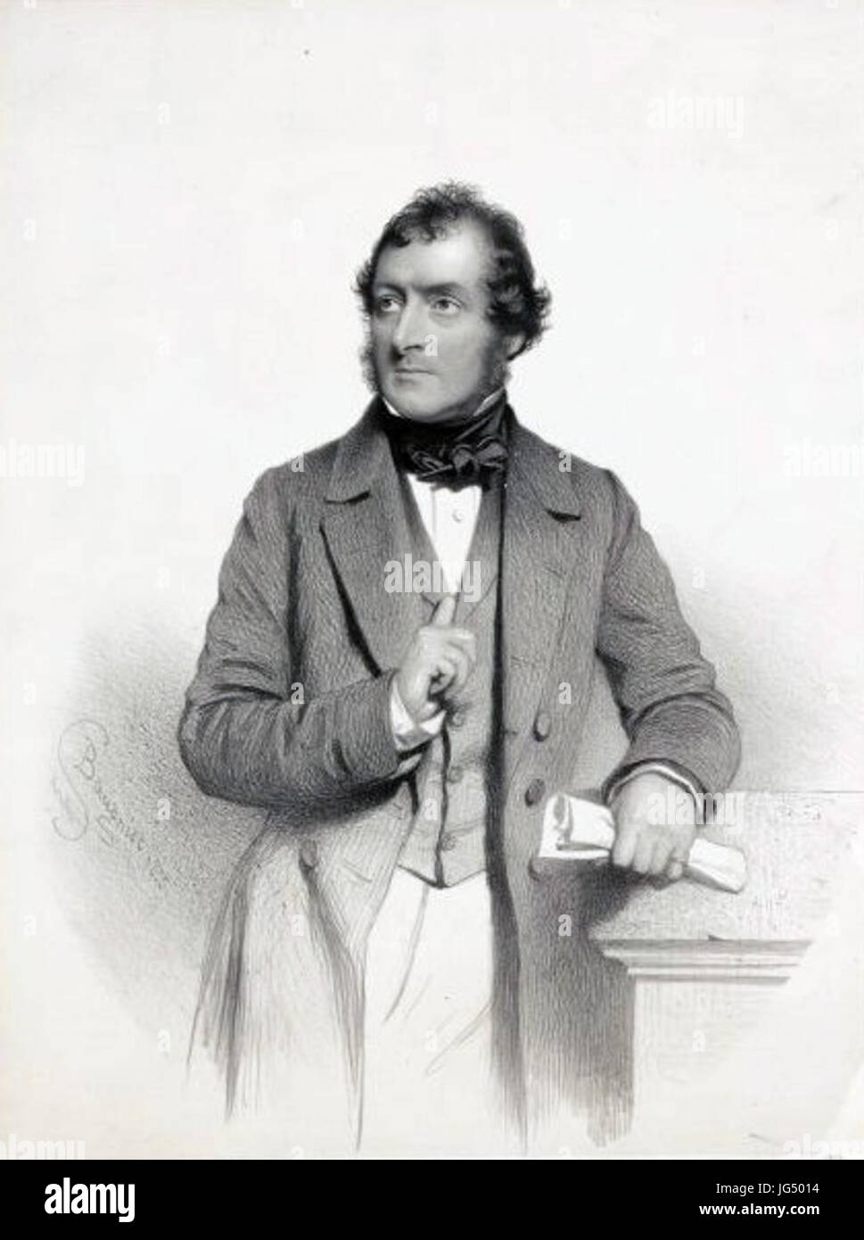 Porträt von Henry Labouchere Baron Taunton durch Charles Baugniet Stockfoto