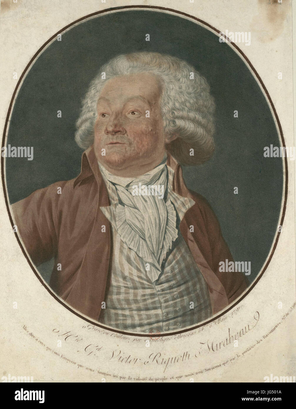 Porträt von Honoré Gabriel Riqueti - Briceau 1791 Stockfoto