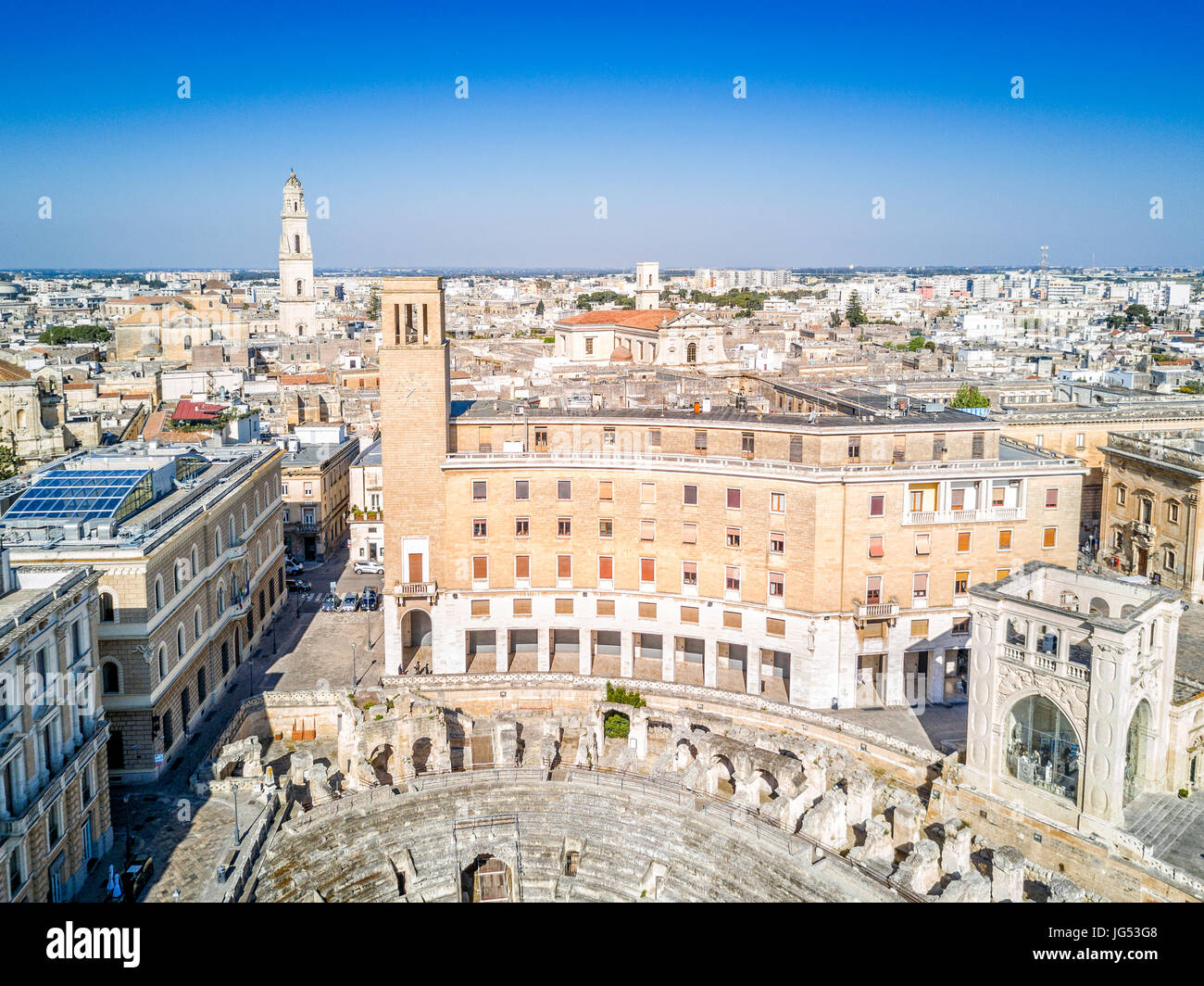 Historischen Zentrum von Lecce in Apulien, Italien ...
