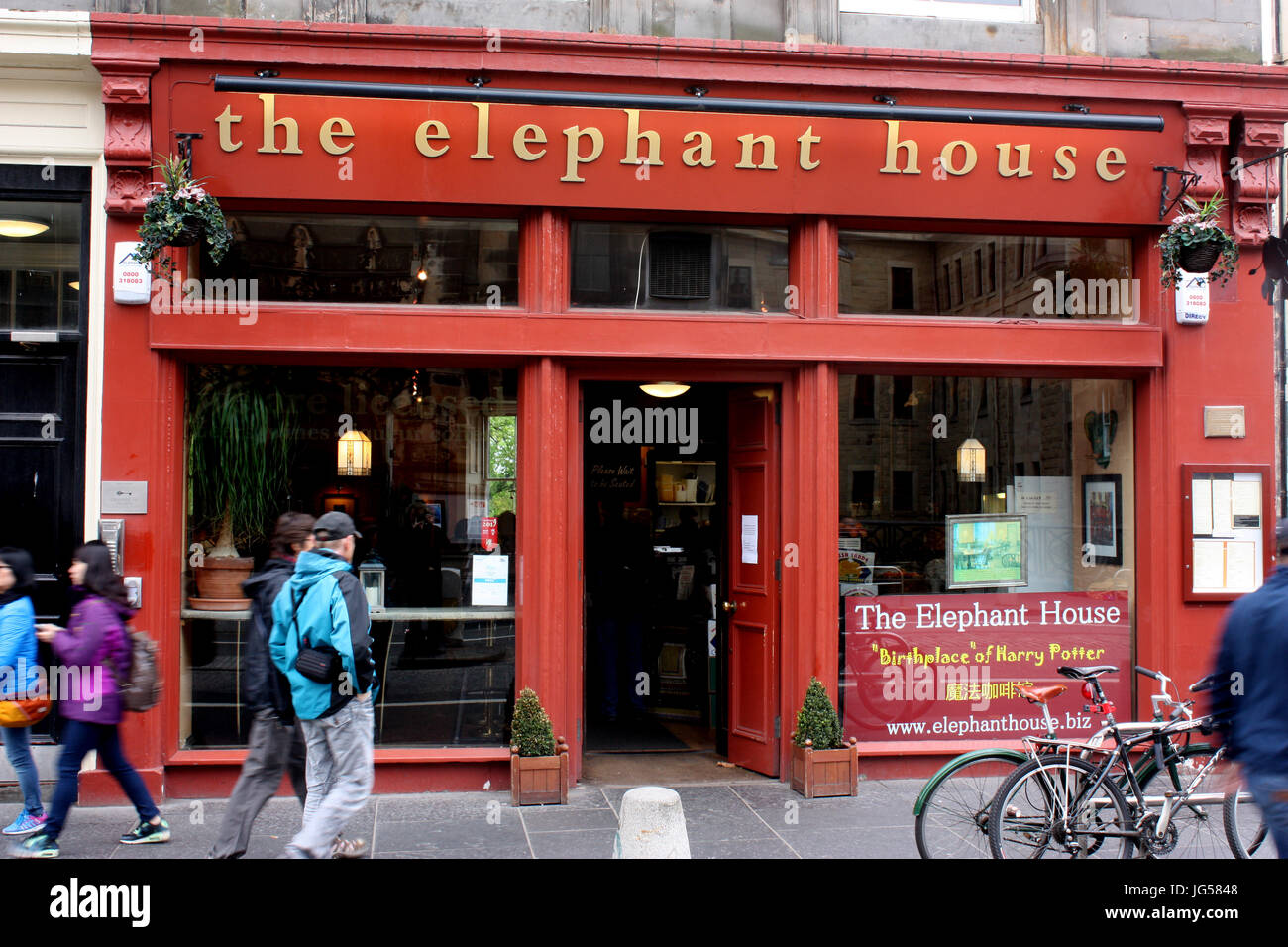 Der Elefant Haus Cafe auf George IV Bridge in Edinburgh Stockfoto