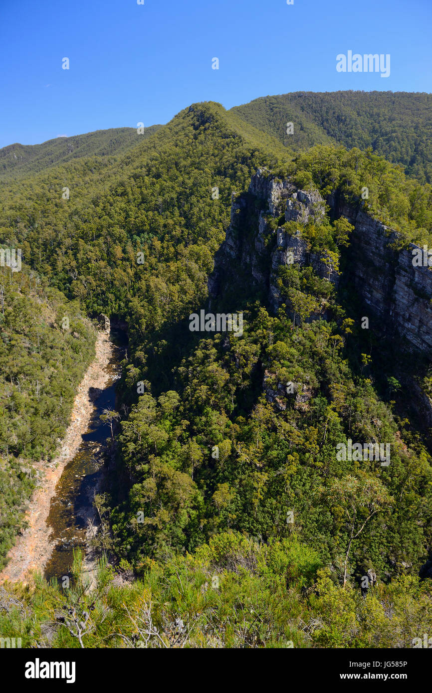 Blick vom Lookout point, Alaun Klippen State Reserve, nördlichen Tasmanien, Australien Stockfoto