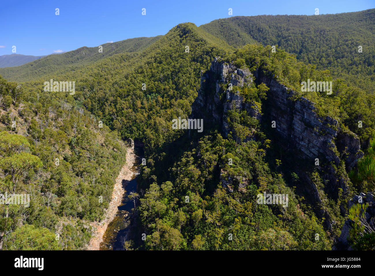 Blick vom Lookout point, Alaun Klippen State Reserve, nördlichen Tasmanien, Australien Stockfoto