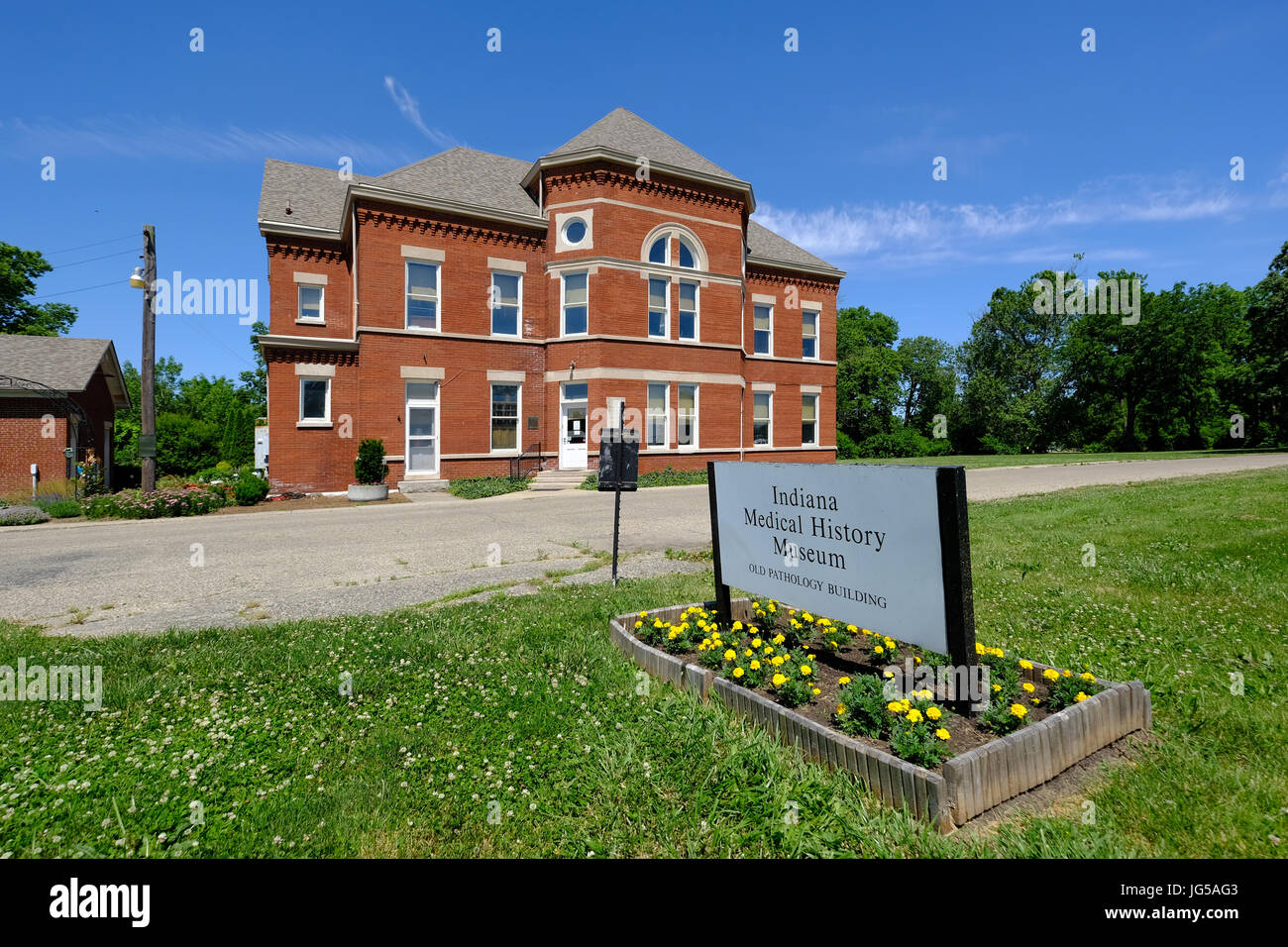 Das Indiana Medical Museum ist in einem 1880 Pathologie, aufbauend auf dem alten zentralen staatlichen psychiatrischen Klinik Gelände in Indianapolis, IN. Stockfoto