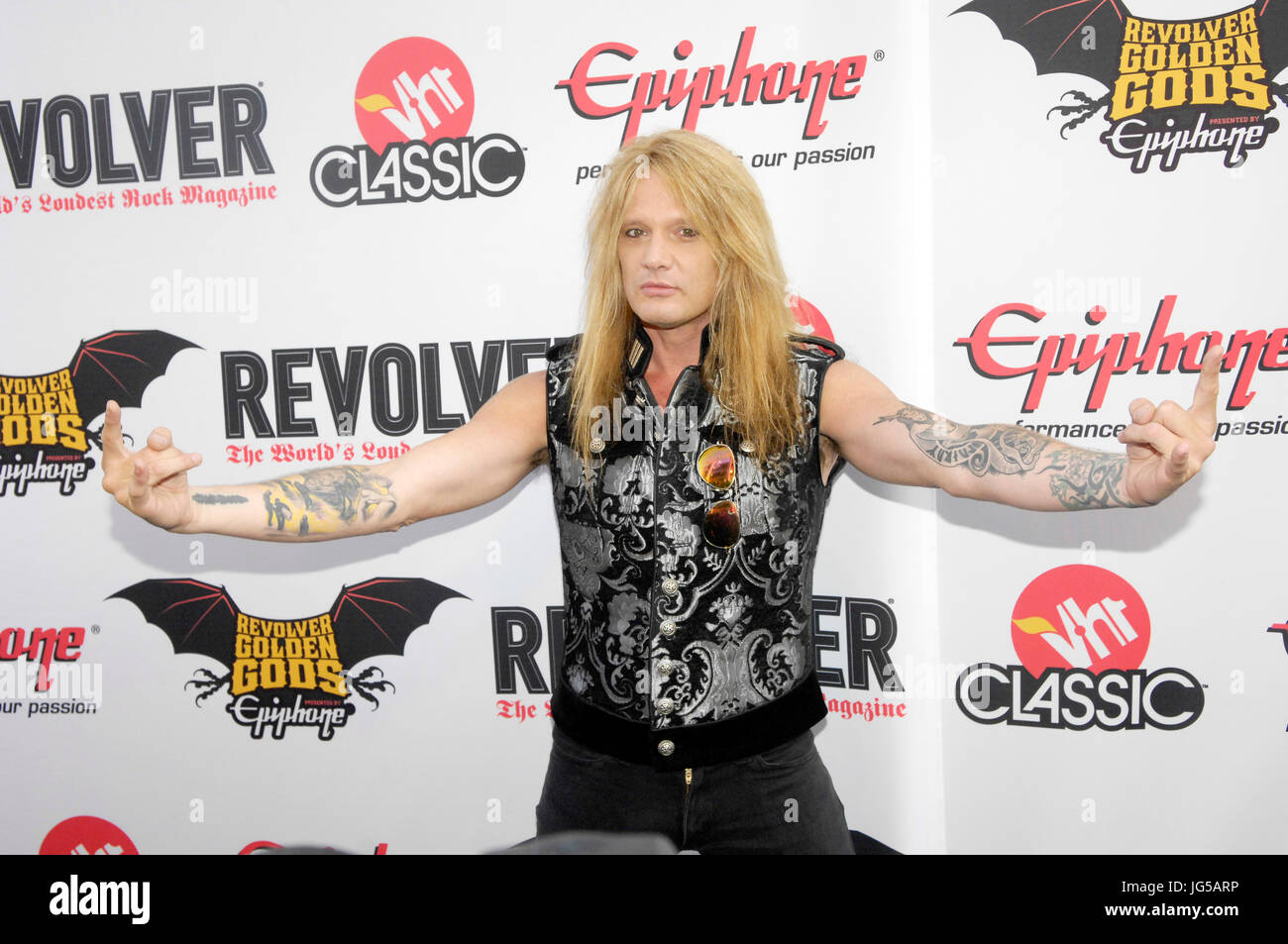 Sebastian Bach kommt 3. jährlichen Revolver Golden Gods Awards Club Nokia April 20,2011 Los Angeles, Kalifornien. Stockfoto