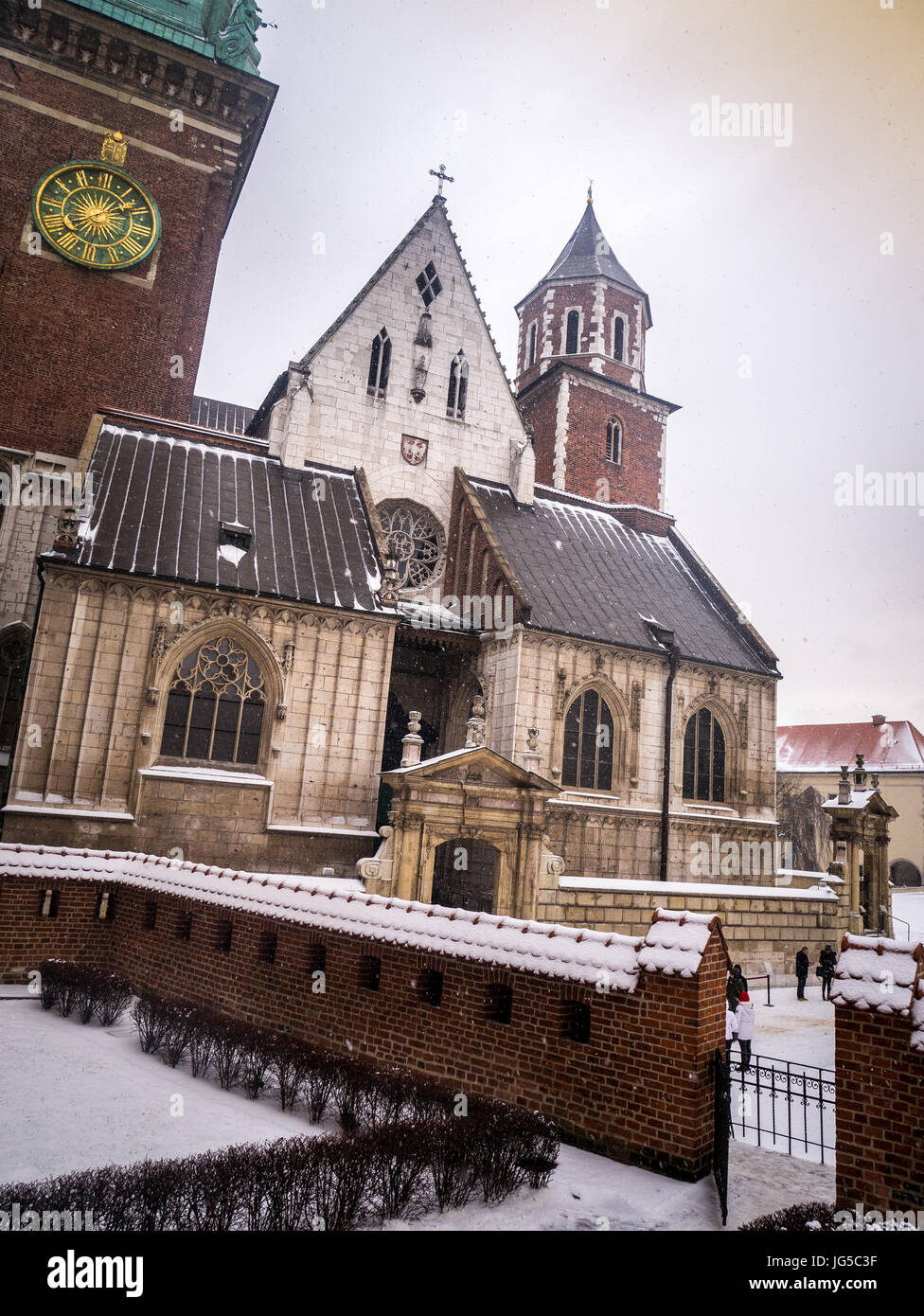 Königsschloss Wawel in der ehemaligen Hauptstadt von Krakau, Polen Stockfoto