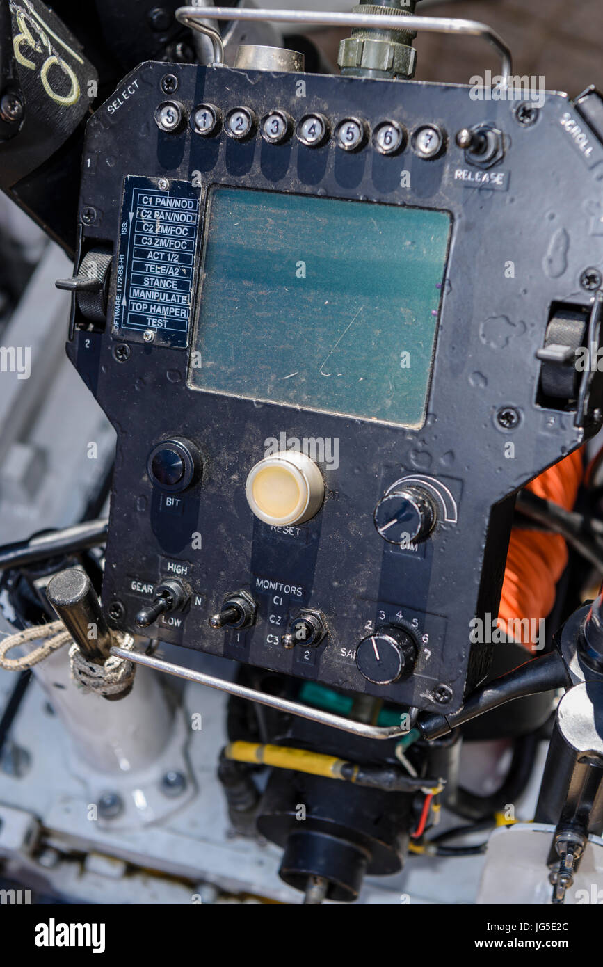 Control Panel für ein Northropp Grumman "Schubkarre" Fernbedienung Roboter Roboter Bombe zur Stockfoto