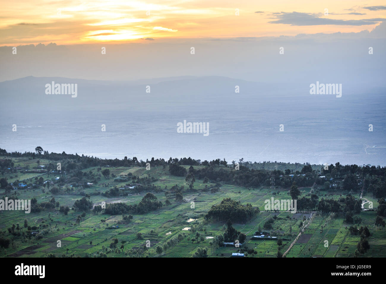 Great Rift Valley Landschaft entnommen Maus Gipfel, Kenia Stockfoto