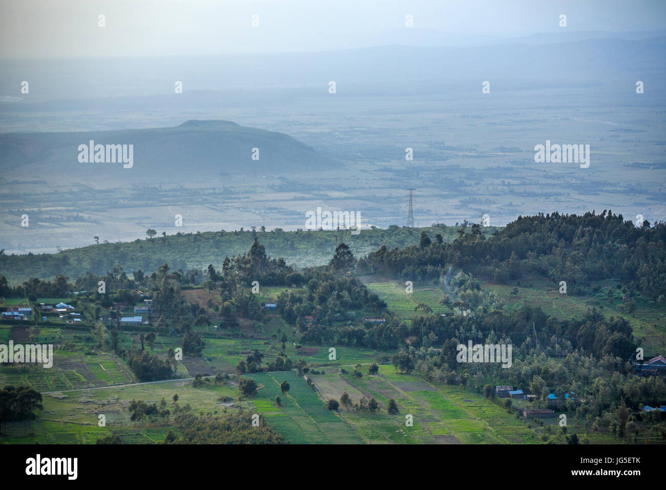 Great Rift Valley Landschaft entnommen Maus Gipfel, Kenia Stockfoto