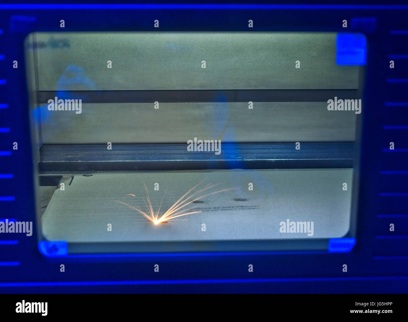 Direkten Metall Laser Sintern (DMLS) Herstellung von Industriekomponenten. Stockfoto