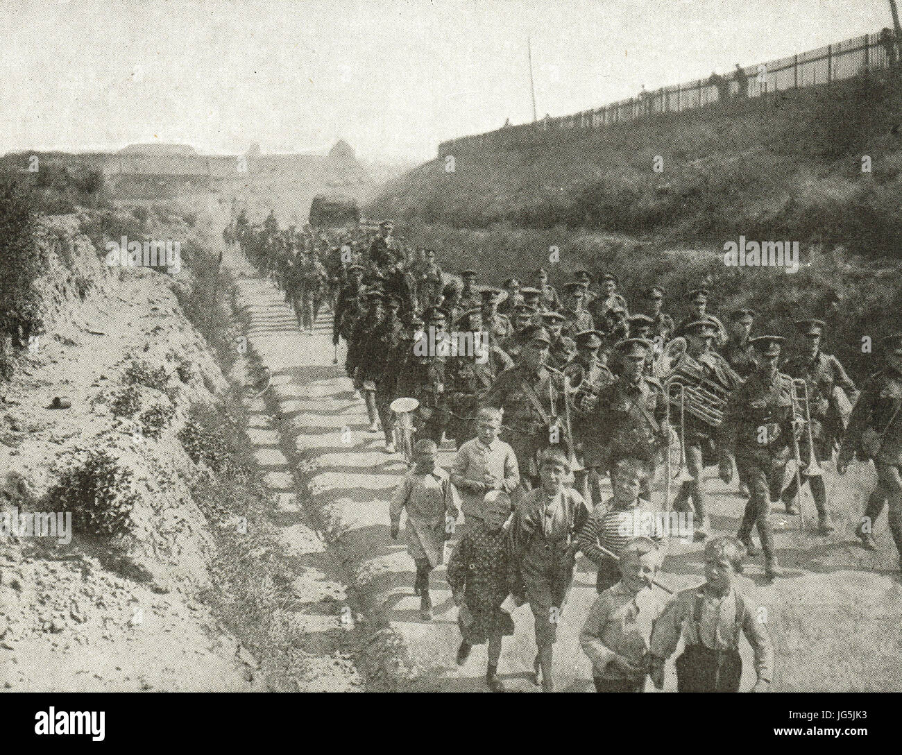 Triumphale Rückkehr von Hügel 70, 1917 Stockfoto