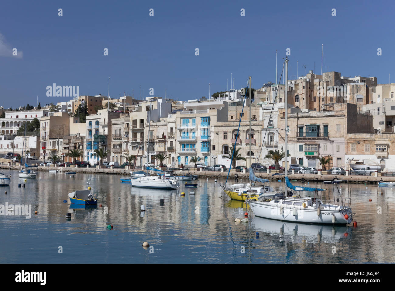 Stadtbild von Kalkara, die drei Städte, Malta Stockfoto