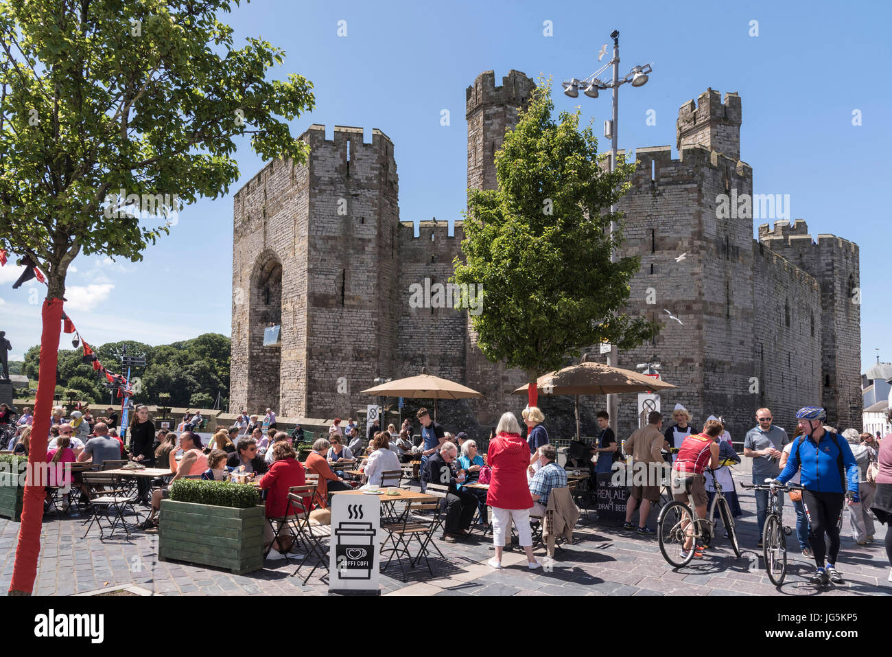 Caernarfon Castle Stockfoto