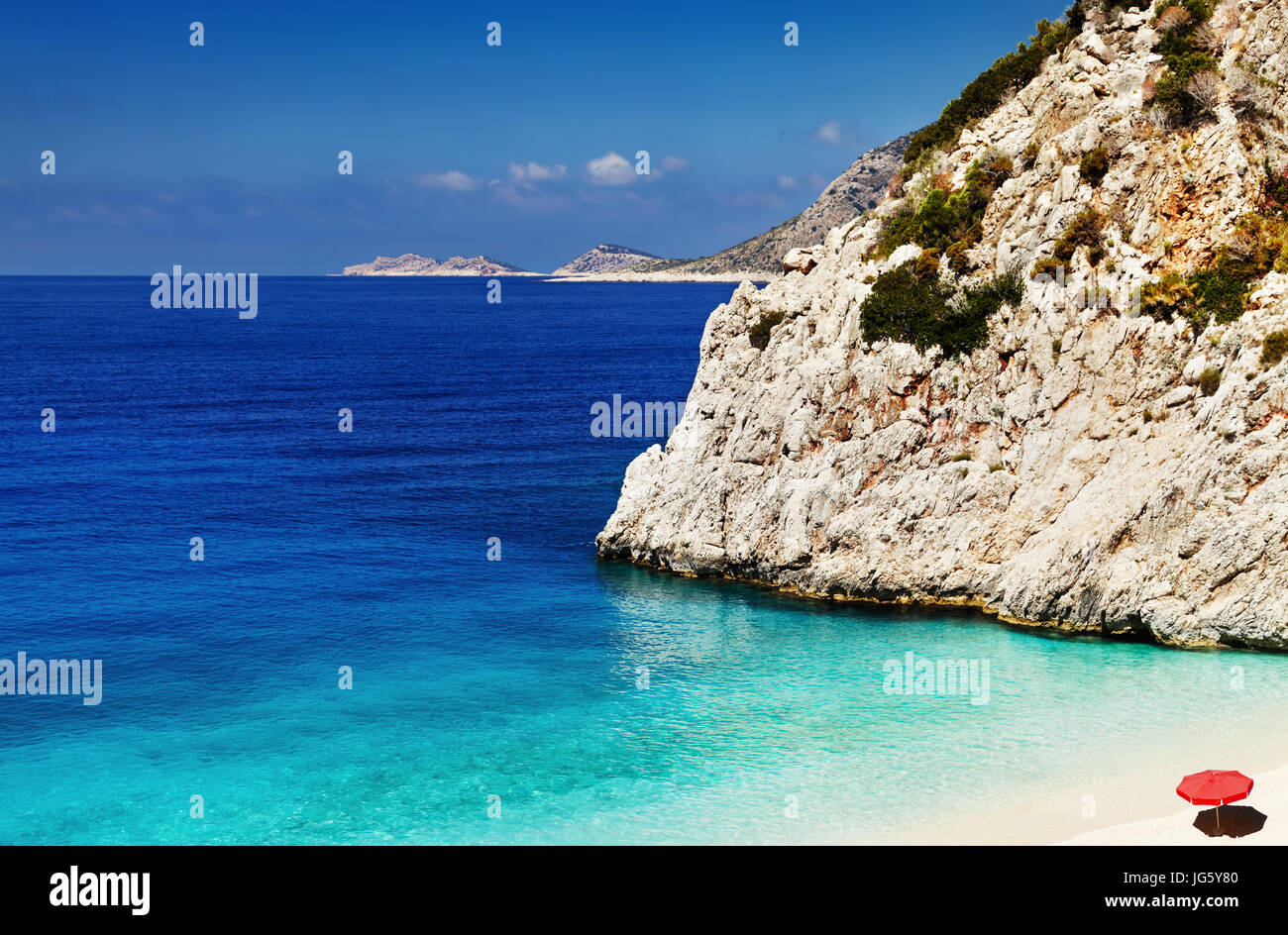 Kaputas Strand, Mittelmeer, Türkei Stockfoto