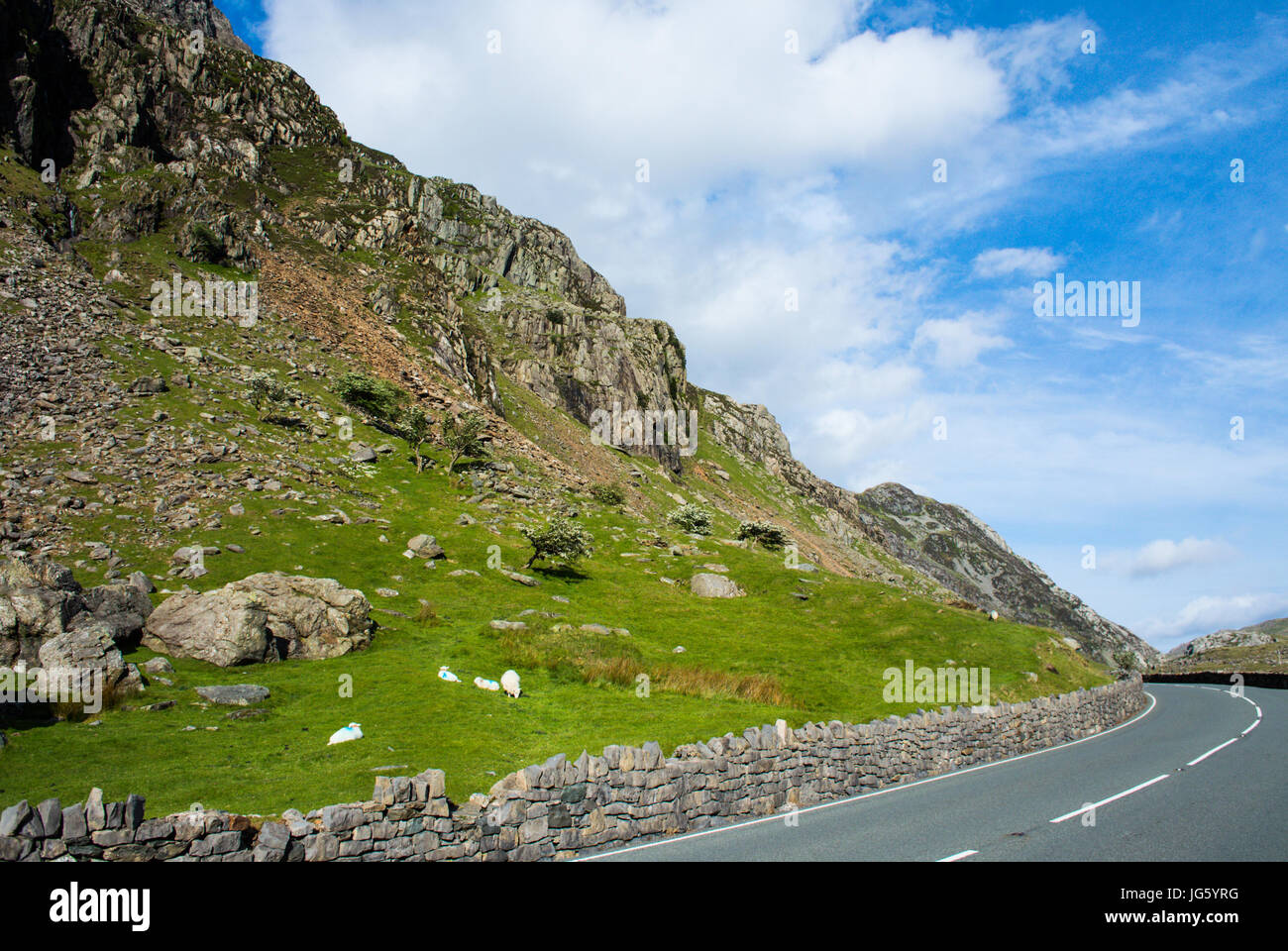 Llanberis pass Snowdonia North Wales UK Stockfoto