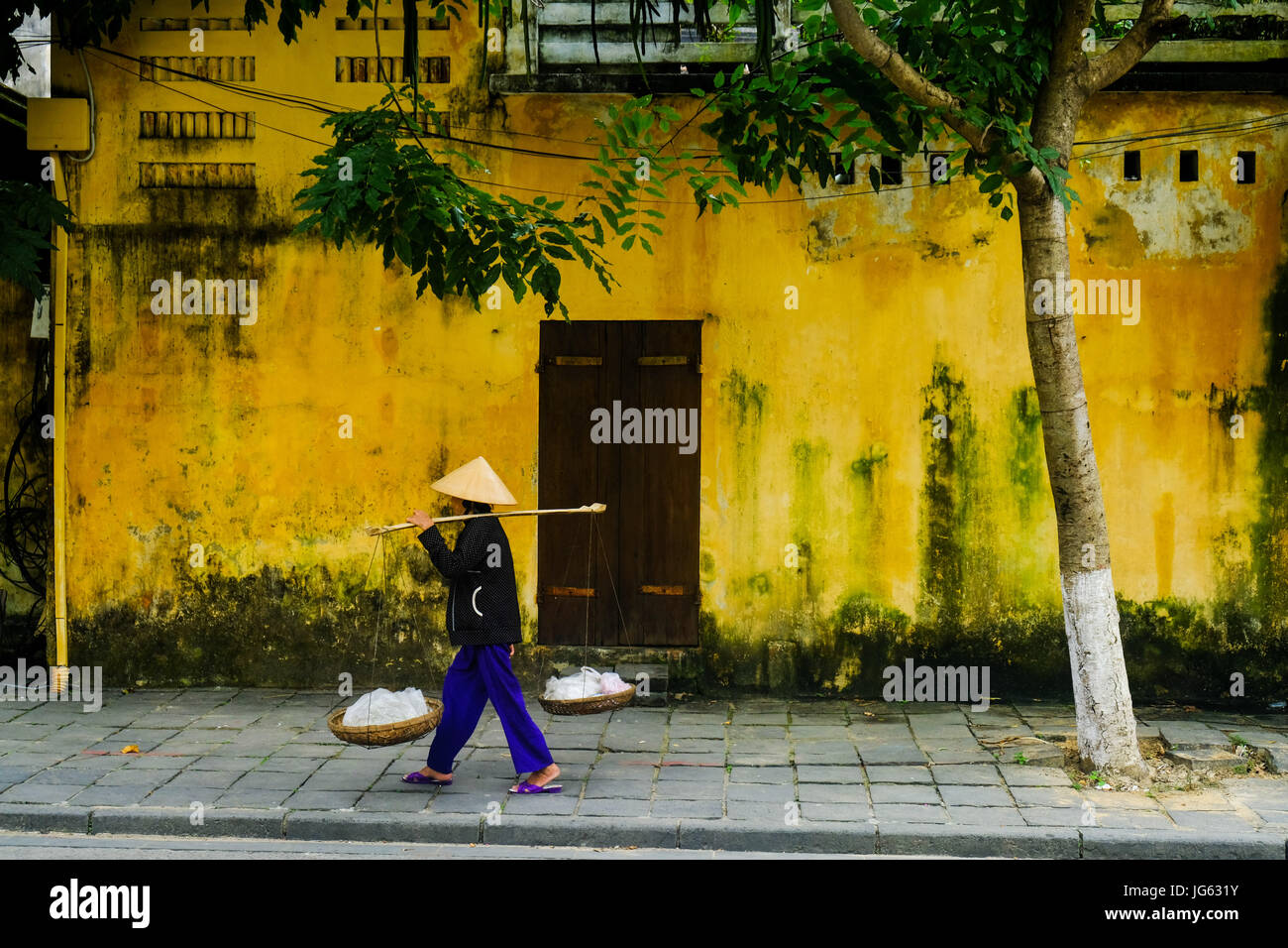 Straße und Markt-Anbietern, Altstadt, Hoi an, Vietnam Stockfoto