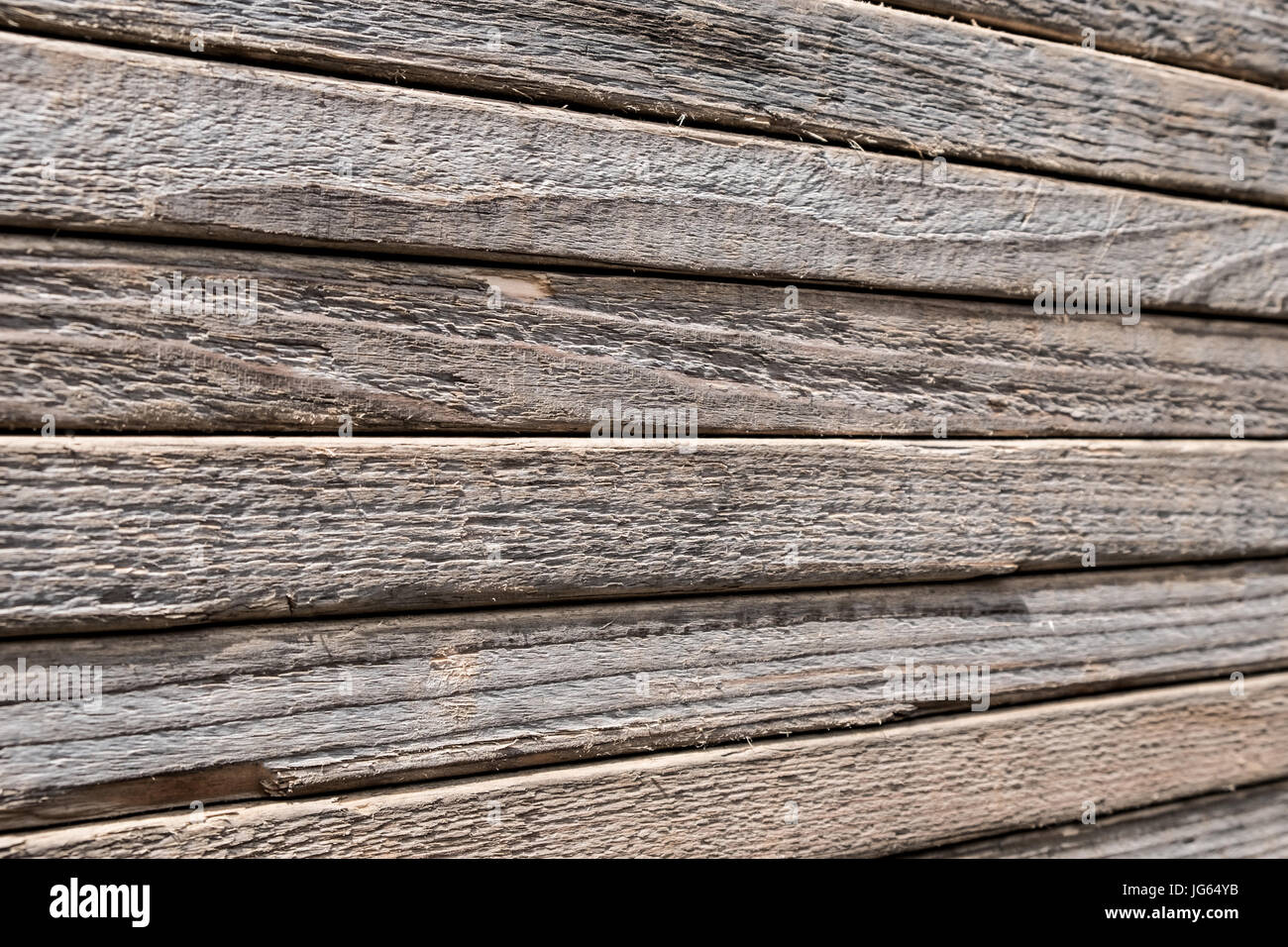 gestreifte Holz Hintergrund, gestapelte Holz Dielen Stockfoto