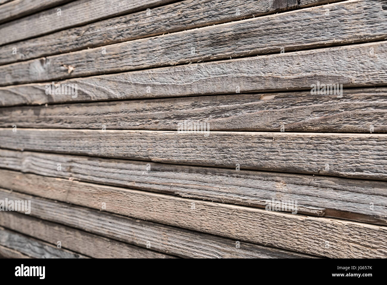 gestreifte Holz Hintergrund, gestapelte Holz Bretter Stockfoto