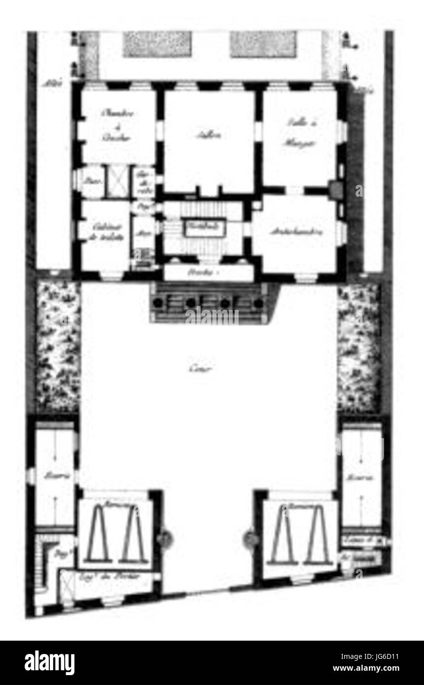 Projet d Hôtel Particulier - 1 - Plan Stockfoto