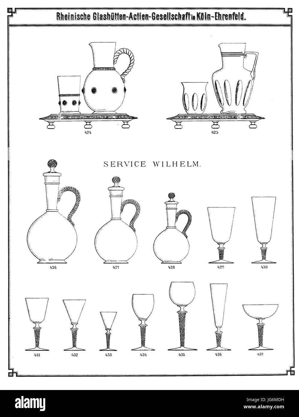Rheinische Glashütte Serie Wilhelm Stockfoto