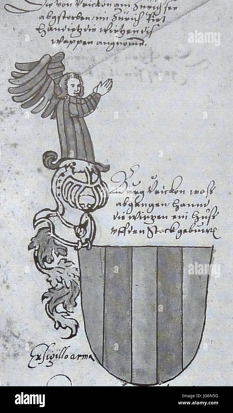 Ritterhaus Ürikon Wappen Stockfoto