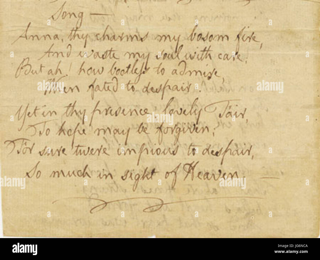 Robert Burns - Anna deine Reize Stockfoto