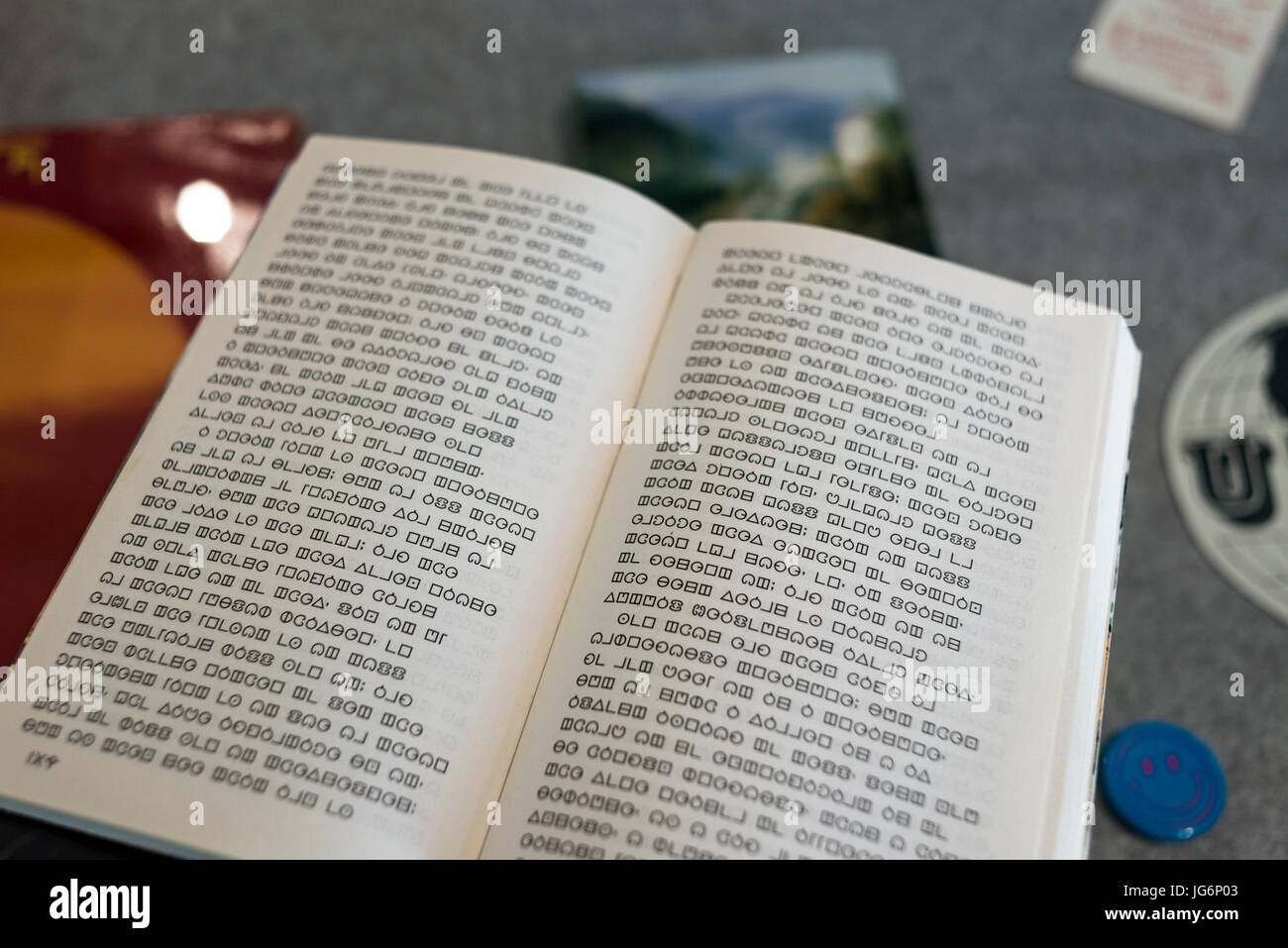 "Utopia" Buch utopische Alphabet geschrieben Stockfoto