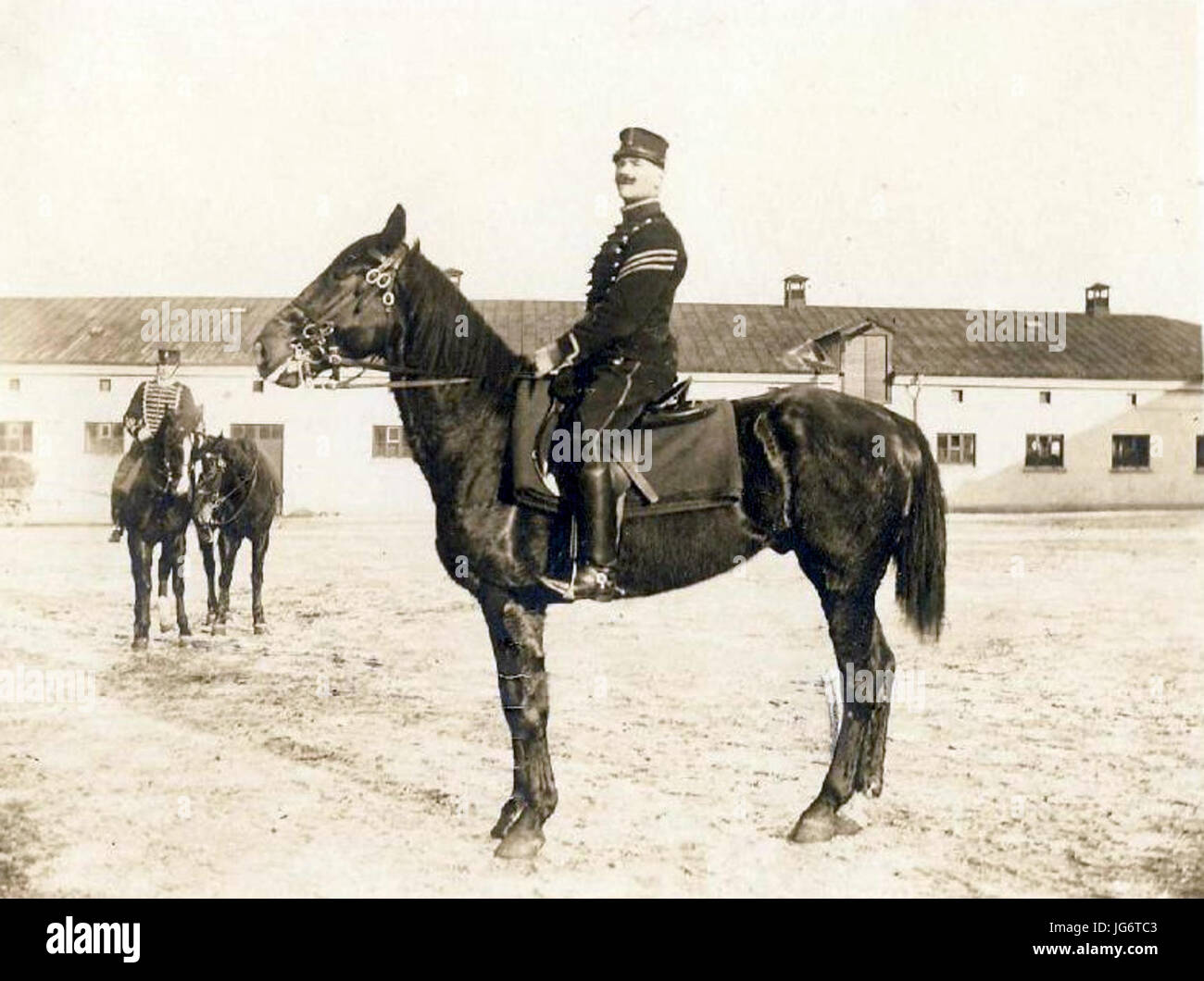 Ryttare bis Häst ca 1900 Stockfoto