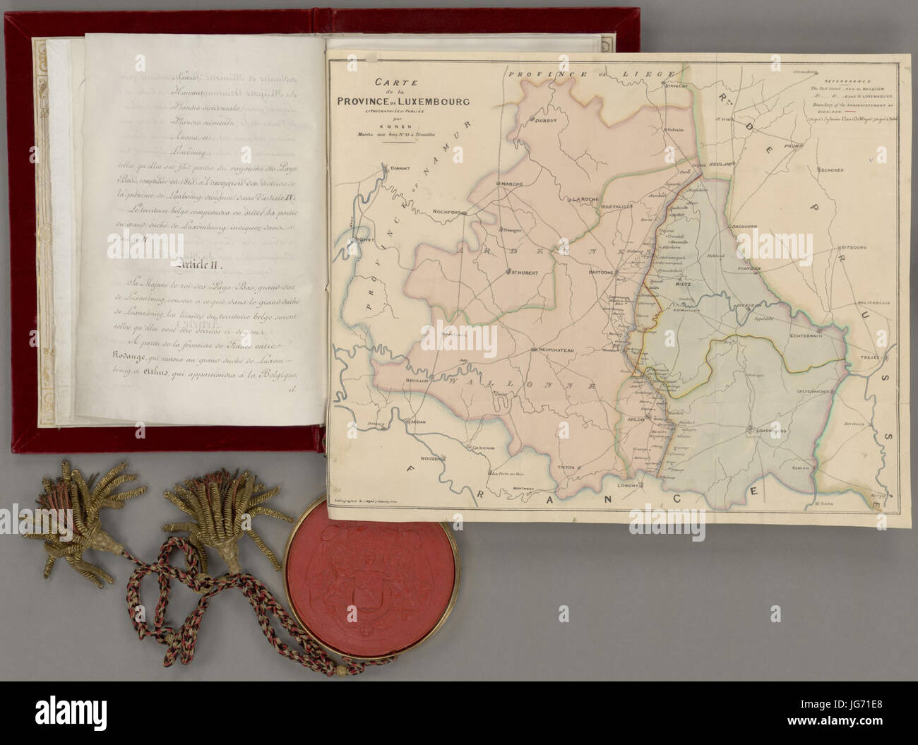 Scheidingsverdrag traf België Nl-HaNA 2.05.02 110 06 Stockfoto